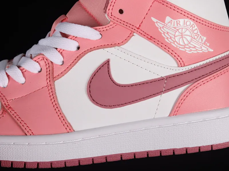 All categories Air Jordan Jordan series basketball shoes Air Jordan 1 Mid Air Jordan 1 Mid "Desert Berry" AJ1 Joe 1 pink and white mid-top cultural basketball shoes DQ8423-616